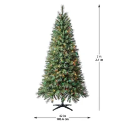 Coupon 🎉 7ft. Pre-Lit Willow Pine Artificial Christmas Tree, Multicolor Lights by Ashland® ⭐ 15 Coupon 🎉 7ft. Pre-Lit Willow Pine Artificial Christmas Tree, Multicolor Lights by Ashland® ⭐ -Outlet Yuletide Joy Store 10151890 13