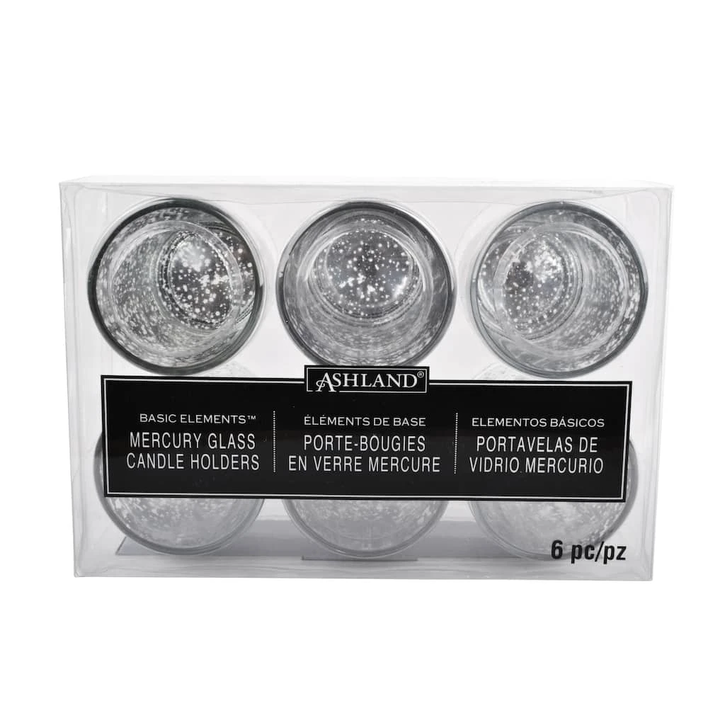 Flash Sale 🔥 12 Packs: 6 ct. (72 total) 2.5" Silver Mercury Glass Votive Holders by Ashland® Élégance™ ⌛ 3 Flash Sale 🔥 12 Packs: 6 ct. (72 total) 2.5" Silver Mercury Glass Votive Holders by Ashland® Élégance™ ⌛