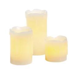 Discount ⭐ Flameless Real Wax LED Pillar Candle Set by Ashland® 🔥 -Outlet Yuletide Joy Store 10287962 2