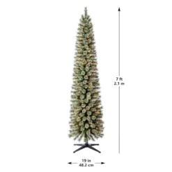 Wholesale ❤️ 7ft. Pre-Lit Artificial Cashmere Pencil 🎉 Christmas Tree, Clear Lights by Ashland® ⭐ -Outlet Yuletide Joy Store 10368145 14