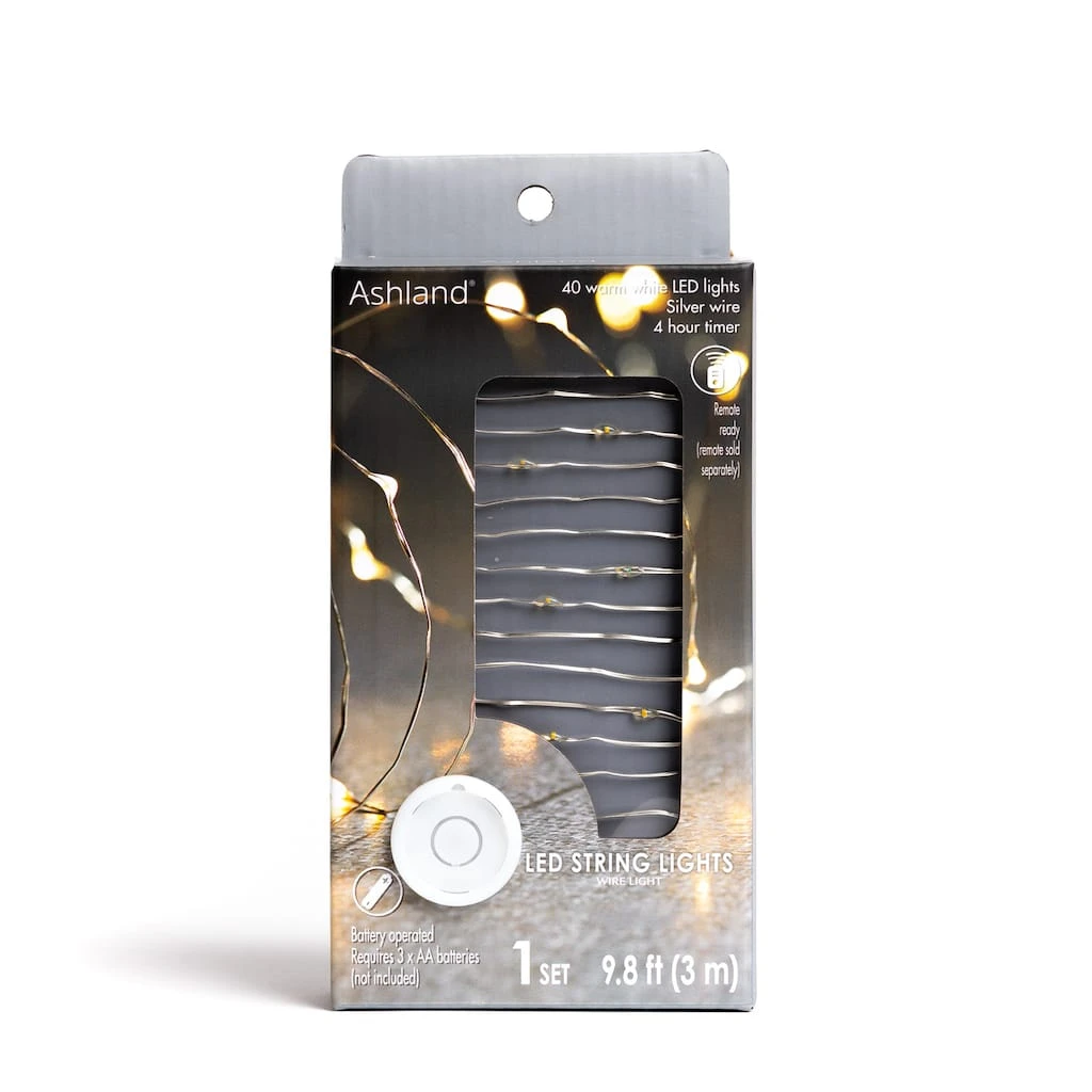 Best Pirce 🌟 12 Pack: 10ft. Warm White Silver Wire LED String Lights by Ashland® ⭐ 3 Best Pirce 🌟 12 Pack: 10ft. Warm White Silver Wire LED String Lights by Ashland® ⭐