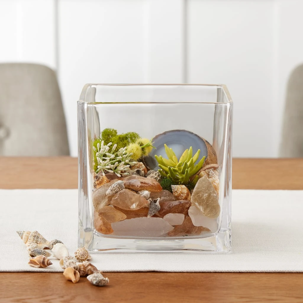 Brand new 🎁 6" Square Glass Vase by Ashland® 🧨 4 Brand new 🎁 6" Square Glass Vase by Ashland® 🧨 - Image 2