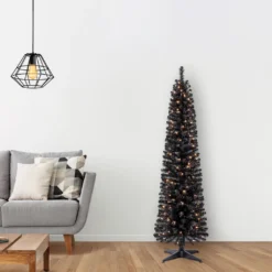 Cheap ✔️ 6ft. Pre-Lit Artificial Black Pencil 🔥 Christmas Tree, Clear Lights by Ashland® ❤️ 17 Cheap ✔️ 6ft. Pre-Lit Artificial Black Pencil 🔥 Christmas Tree, Clear Lights by Ashland® ❤️ -Outlet Yuletide Joy Store 10444272 15