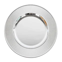 Buy 🥰 Electric Silver Ribbed Charger By Ashland® ✨