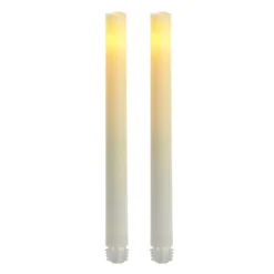 Best Pirce ❤️ White LED Taper Candles with Timer By Ashland® 🛒 -Outlet Yuletide Joy Store 10466491
