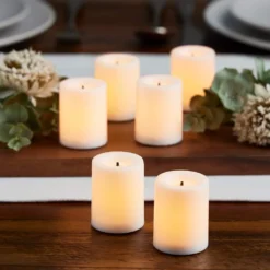 Promo 🔔 White Votive LED Candle Set By Ashland® ⭐ -Outlet Yuletide Joy Store 10470058 20