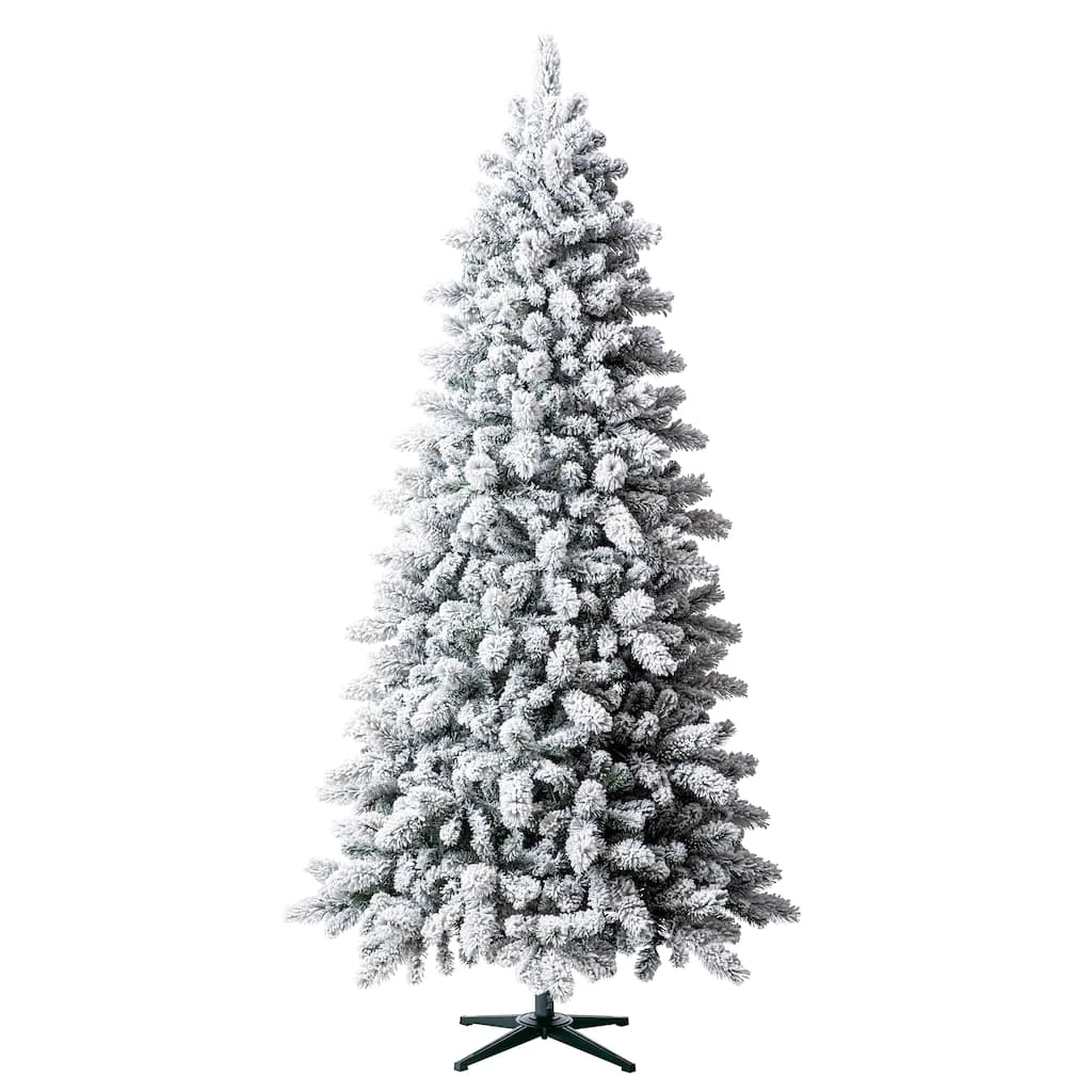 Best Pirce 😀 7.5ft. Pre-Lit Vermont Pine Flocked Artificial Christmas Tree, Clear Lights by Ashland® 🤩 4 Best Pirce 😀 7.5ft. Pre-Lit Vermont Pine Flocked Artificial Christmas Tree, Clear Lights by Ashland® 🤩 - Image 2