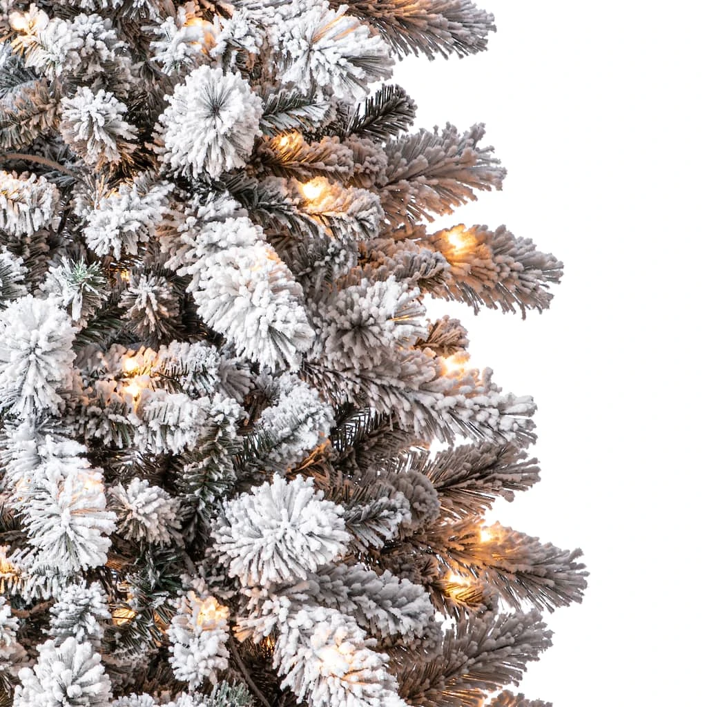 Best Pirce 😀 7.5ft. Pre-Lit Vermont Pine Flocked Artificial Christmas Tree, Clear Lights by Ashland® 🤩 5 Best Pirce 😀 7.5ft. Pre-Lit Vermont Pine Flocked Artificial Christmas Tree, Clear Lights by Ashland® 🤩 - Image 3