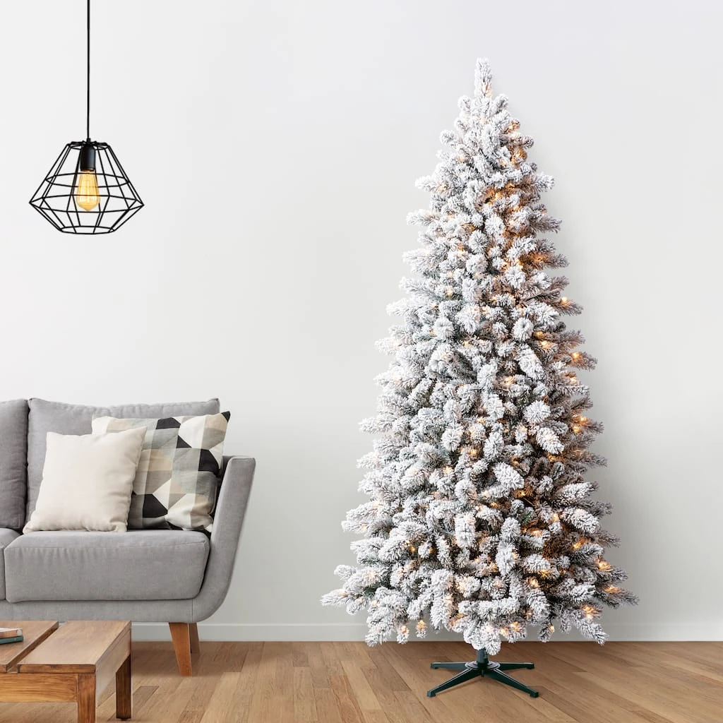 Best Pirce 😀 7.5ft. Pre-Lit Vermont Pine Flocked Artificial Christmas Tree, Clear Lights by Ashland® 🤩 10 Best Pirce 😀 7.5ft. Pre-Lit Vermont Pine Flocked Artificial Christmas Tree, Clear Lights by Ashland® 🤩 - Image 8