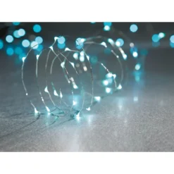 Deals ⭐ 12 Pack: 40ct. Turquoise Silver Wire LED String Lights by Ashland® ✔️ -Outlet Yuletide Joy Store 10501981 4 1