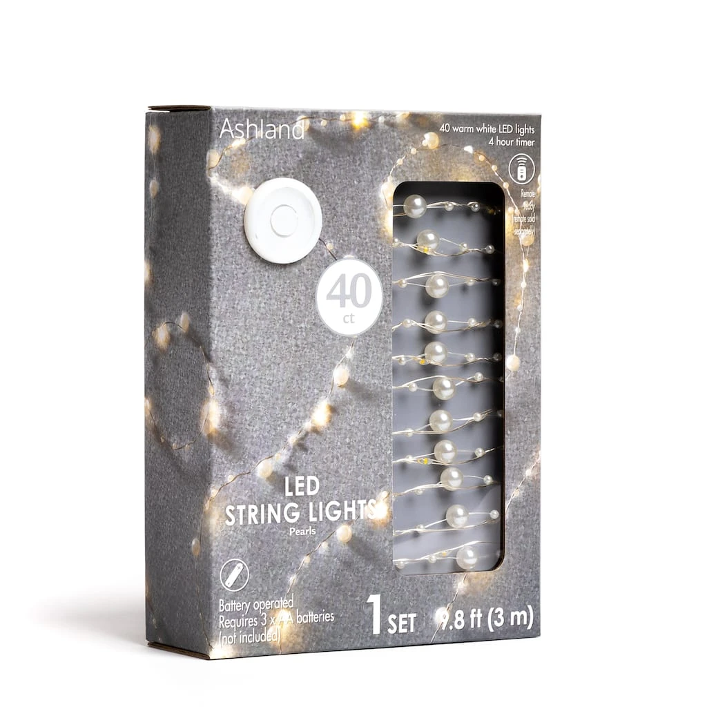 Buy ✔️ 12 Pack: 40ct. Warm White Pearl LED String Lights by Ashland® ❤️ 8 Buy ✔️ 12 Pack: 40ct. Warm White Pearl LED String Lights by Ashland® ❤️ - Image 6