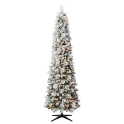 Promo ✨ 7ft. Pre-Lit Artificial Slim Christmas Tree, Clear Lights by Ashland® ⌛
