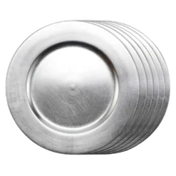 Buy 👍 Silver Charger Set By Ashland® 6ct. 🧨 -Outlet Yuletide Joy Store 10524078 2