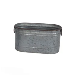 Cheap 💯 Small Dark Galvanized Metal Oblong Planter By Ashland® ⌛