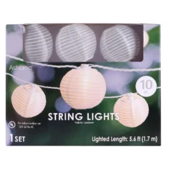 Buy ✔️ 10ct. White Fabric Lantern String Lights By Ashland™ ✨