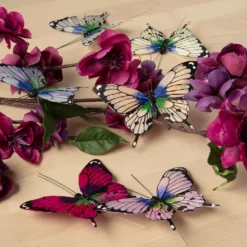 New ❤️ 10.2" Blue, Purple & Green Feather Butterfly by Ashland® 🥰 -Outlet Yuletide Joy Store 10627154 22