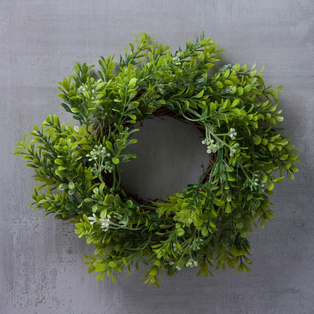 Coupon β¨ 6 Pack: 9" Green Mini Boxwood Wreath with Flowers by Ashland® π 4 Coupon β¨ 6 Pack: 9" Green Mini Boxwood Wreath with Flowers by Ashland® π - Image 2