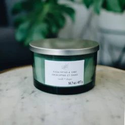 New ✔️ 8 Pack: Eucalyptus & Sage 3-Wick Jar Candle by Ashland® 🛒 -Outlet Yuletide Joy Store 10638411 2 1
