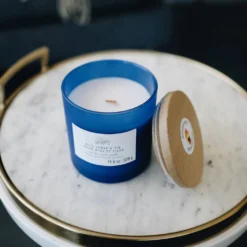 Discount ⭐ Blue Cedar & Fig Wooden Wick Jar Candle by Ashland® 😀 -Outlet Yuletide Joy Store 10638432 2