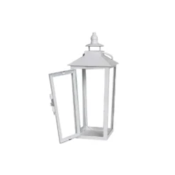 Cheap 🧨 12.2" White Metal Lantern by Ashland® 🥰 -Outlet Yuletide Joy Store 10638433 3 1