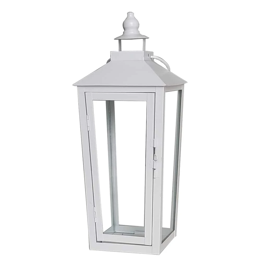 Wholesale 🧨 15.7" White Metal Lantern by Ashland® 🌟 4 Wholesale 🧨 15.7" White Metal Lantern by Ashland® 🌟 - Image 2