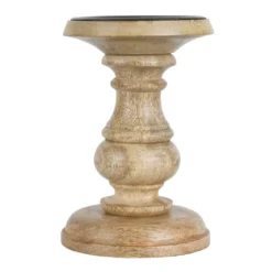 Cheap ✨ 6 Pack: 6" Wood Carved Pillar Candle Holder by Ashland® ⌛