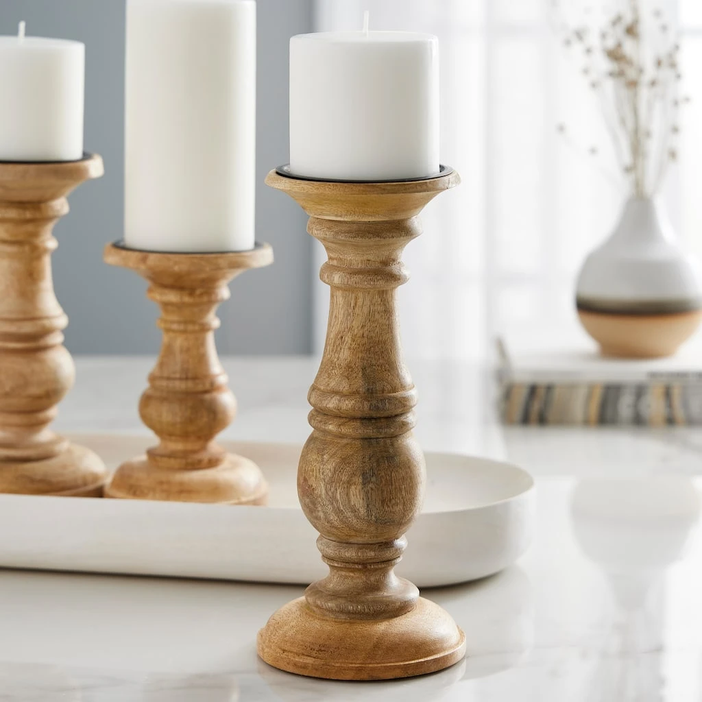 Top 10 ✨ Wood Carved Pillar Candle Holder by Ashland® 🎉 4 Top 10 ✨ Wood Carved Pillar Candle Holder by Ashland® 🎉 - Image 2