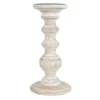 Buy 🧨 Whitewashed Wood Carved Pillar Candle Holder by Ashland® ✔️ -Outlet Yuletide Joy Store 10639296 1