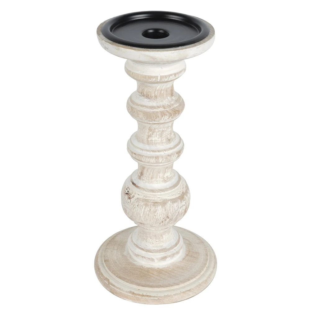 New π 8 Pack: 10" Whitewashed Wood Carved Pillar Candle Holder by Ashland® π 5 New π 8 Pack: 10" Whitewashed Wood Carved Pillar Candle Holder by Ashland® π - Image 3
