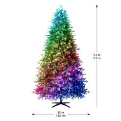 Cheap 🌟 7.5ft. Pre-Lit Laurel Pine Artificial Christmas Tree, Multicolor Twinkly™ LED Lights by Ashland® 🎁 -Outlet Yuletide Joy Store 10643169 14