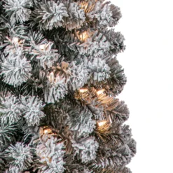 Cheapest ⭐ 7ft. Pre-Lit Flocked Artificial Pencil 🤩 Christmas Tree, Clear Lights by Ashland® 💯 -Outlet Yuletide Joy Store 10643349 10
