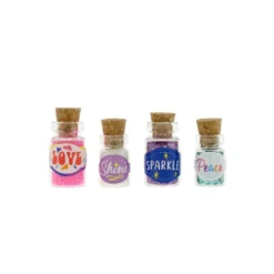 Hot Sale ✔️ 12 Pack: Mini Glass Glitter Bottle Set by Ashland® 👏