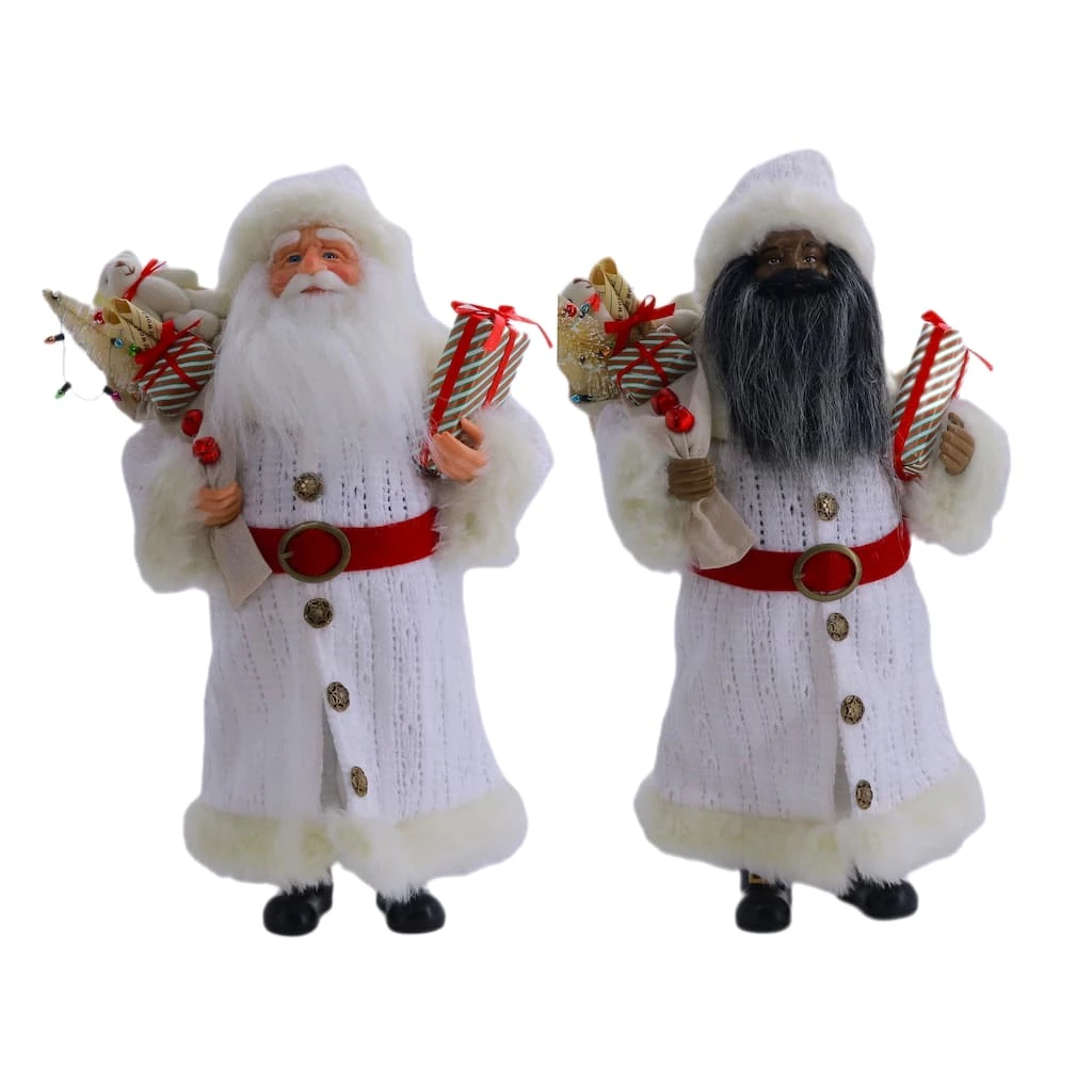 Buy ✨ Assorted 16" Santa in White Fur Robe with Striped Gifts by Ashland® ✨ 3 Buy ✨ Assorted 16" Santa in White Fur Robe with Striped Gifts by Ashland® ✨