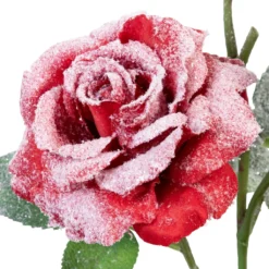 Buy ❤️ Red Snow Covered Garden Rose Spray by Ashland® ⌛ -Outlet Yuletide Joy Store 10670986 2