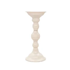 New 🎉 6 Pack: 9" Cream Metal Pillar Candle Holder by Ashland® 👍