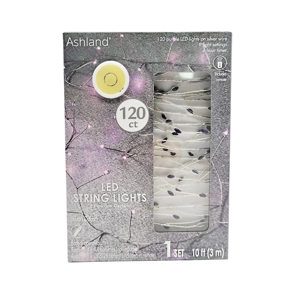 Wholesale ⭐ 120ct. Purple LED String Lights Garland by Ashland® ✔️ 3 Wholesale ⭐ 120ct. Purple LED String Lights Garland by Ashland® ✔️