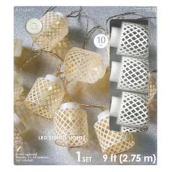 Promo π 8 Pack: 10ct. Warm White LED Lattice Shade String Lights by Ashland® π 7 Promo π 8 Pack: 10ct. Warm White LED Lattice Shade String Lights by Ashland® π -Outlet Yuletide Joy Store 10671554 1 1