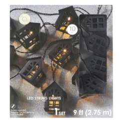 Best Sale ✨ 10ct. Warm White LED Black House String Lights by Ashland® ✨
