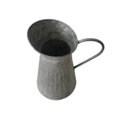 Hot Sale ⌛ 10" Whitewashed Galvanized Metal Pitcher by Ashland® ⭐ -Outlet Yuletide Joy Store 10671575 2