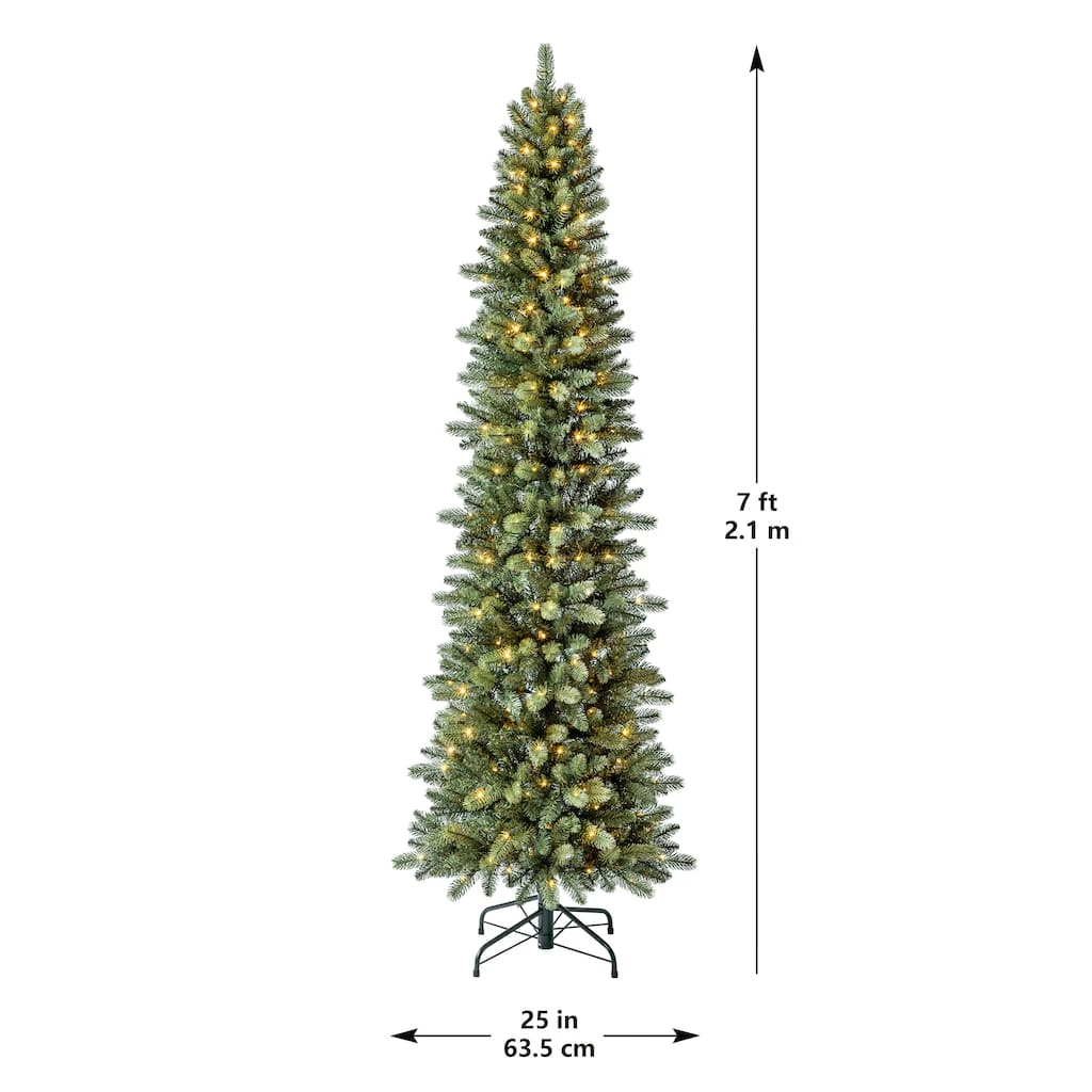 New 🌟 7ft. Pre-Lit Avalian Pencil Pine Artificial Christmas Tree, Warm White Fairy LED Lights by Ashland® 🤩 8 New 🌟 7ft. Pre-Lit Avalian Pencil Pine Artificial Christmas Tree, Warm White Fairy LED Lights by Ashland® 🤩 - Image 6