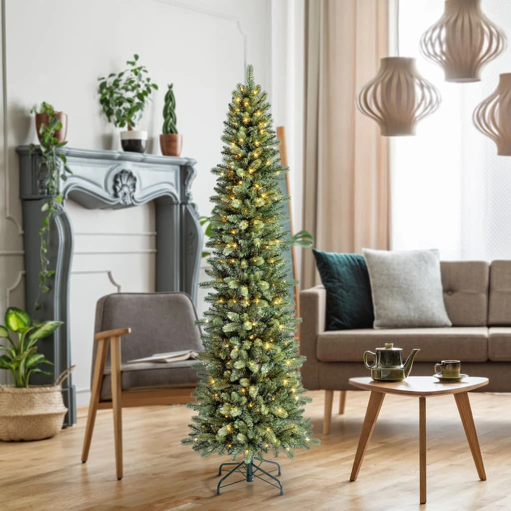 New 🌟 7ft. Pre-Lit Avalian Pencil Pine Artificial Christmas Tree, Warm White Fairy LED Lights by Ashland® 🤩 10 New 🌟 7ft. Pre-Lit Avalian Pencil Pine Artificial Christmas Tree, Warm White Fairy LED Lights by Ashland® 🤩 - Image 8
