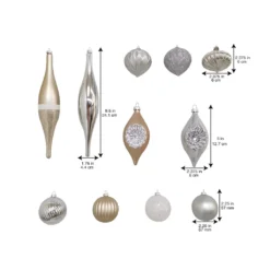 Wholesale ❤️ 32ct. Silver & White Shatterproof Ornaments by Ashland® 🤩 -Outlet Yuletide Joy Store 10672811 3