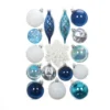 Top 10 ❤️ 40ct. Silver, White & Blue Shatterproof Christmas Ornament Set by Ashland® 🧨 -Outlet Yuletide Joy Store 10672818 1