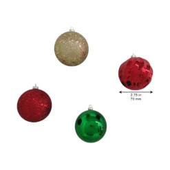 New ✨ Assorted 32ct. 3" Red, Green & Gold Shatterproof Ball Ornaments by Ashland® 🔔 -Outlet Yuletide Joy Store 10672846 4