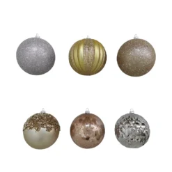 Best deal ⌛ Assorted 6ct. 4.5" Metallic Shatterproof Ball Ornaments by Ashland® ⌛ -Outlet Yuletide Joy Store 10672855 3