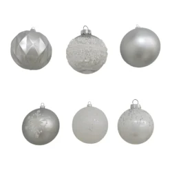 Deals ⌛ Assorted 6ct. 4.5" Silver & White Shatterproof Ball Ornaments by Ashland® 👏 8 Deals ⌛ Assorted 6ct. 4.5" Silver & White Shatterproof Ball Ornaments by Ashland® 👏 -Outlet Yuletide Joy Store 10672863 3