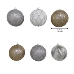 Deals ⌛ Assorted 6ct. 4.5" Silver & White Shatterproof Ball Ornaments by Ashland® 👏 9 Deals ⌛ Assorted 6ct. 4.5" Silver & White Shatterproof Ball Ornaments by Ashland® 👏 -Outlet Yuletide Joy Store 10672863 4