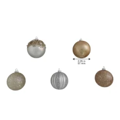 Best Sale 🌟 Assorted Metallic Plastic Round Ornaments by Ashland® 🛒 -Outlet Yuletide Joy Store 10672876 10
