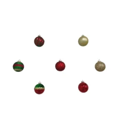 Hot Sale ✔️ Assorted Red, Green & Gold Plastic Round Ornaments by Ashland® ⌛ -Outlet Yuletide Joy Store 10672881 6