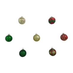 Hot Sale ✔️ Assorted Red, Green & Gold Plastic Round Ornaments by Ashland® ⌛ -Outlet Yuletide Joy Store 10672881 7